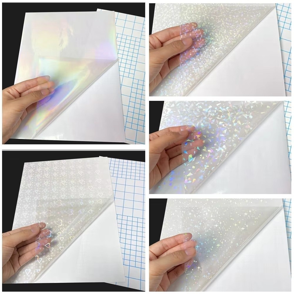 5Pcs Self Adhesive Holographic - Laminator Cold Roll ulasan dan harga