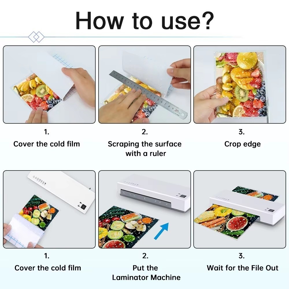 5Pcs Self Adhesive Holographic - Laminator Cold Roll ulasan dan harga