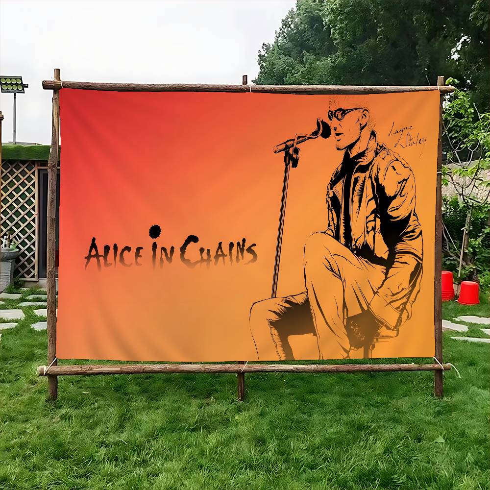 Retro Music Alice In Chains Ad - Commercial Banner Printing ulasan dan harga