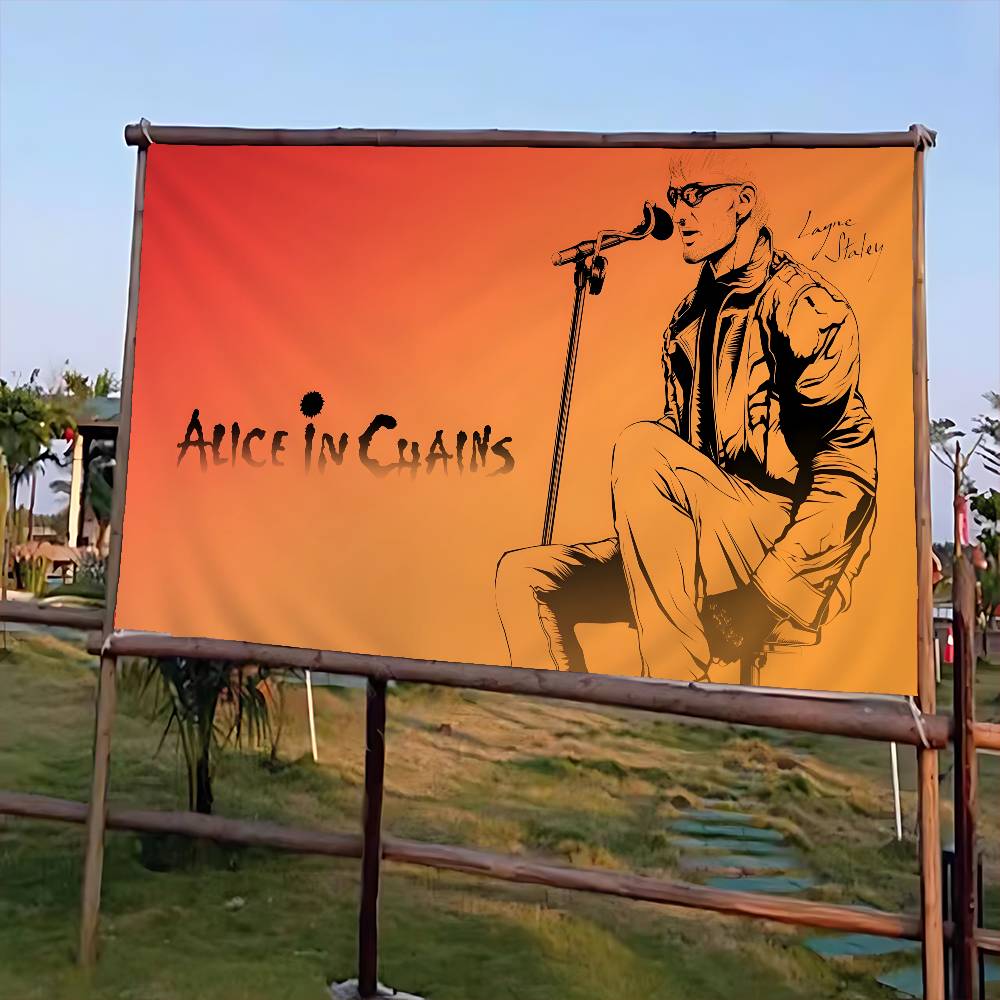 Retro Music Alice In Chains Ad - Commercial Banner Printing ulasan dan harga