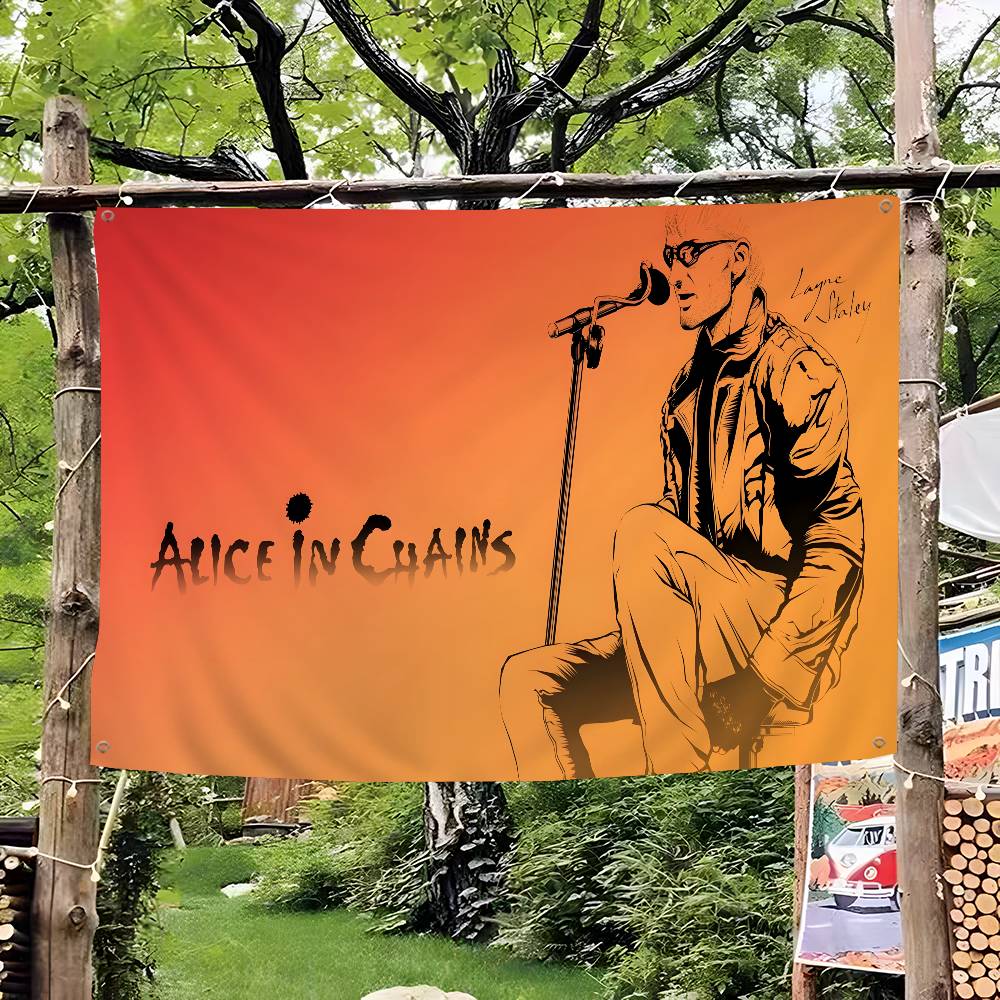 Retro Music Alice In Chains Ad - Commercial Banner Printing ulasan dan harga