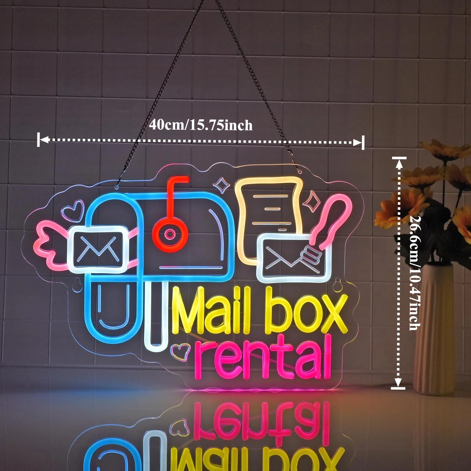 Mail Box Rental Neon Sign Colo - Commercial Envelope Printing ulasan dan harga