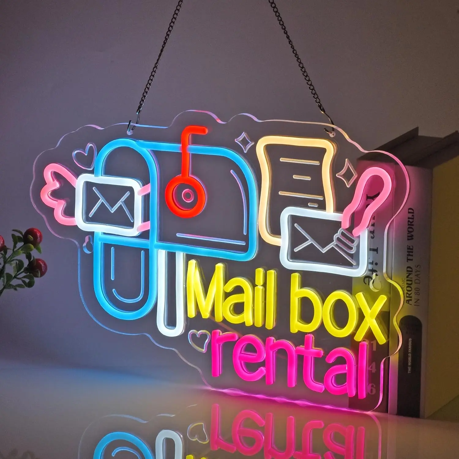 Mail Box Rental Neon Sign Colo - Commercial Envelope Printing ulasan dan harga