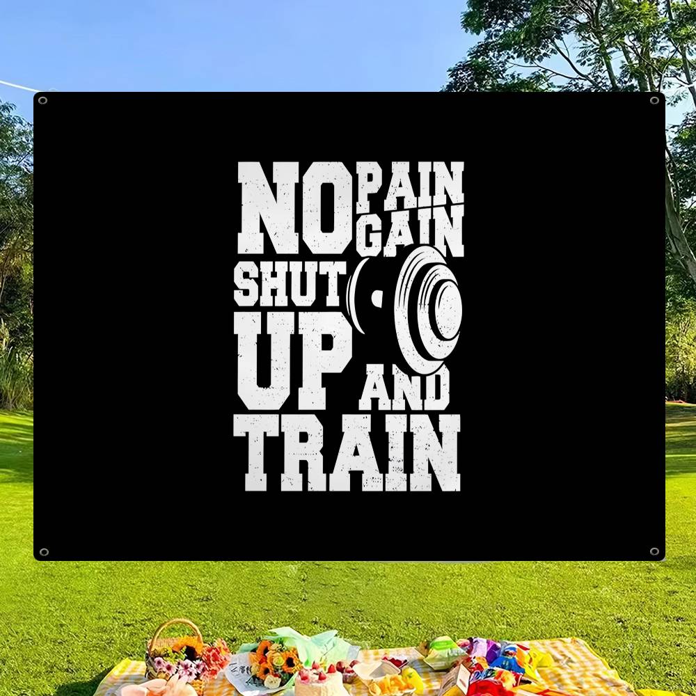 No Pain No Gain GYM Advanced P - Commercial Banner Printing ulasan dan harga