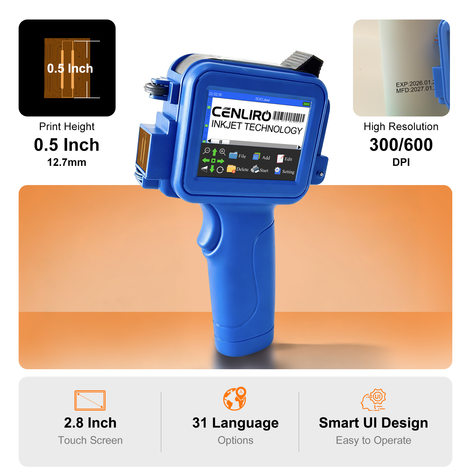 Cenliro Mini Handheld Inkjet P - Commercial Printing Inc ulasan dan harga